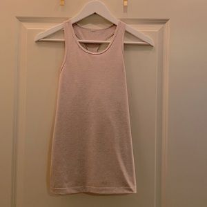 Vuori Rhythm Tank Light Pink & White Stripe